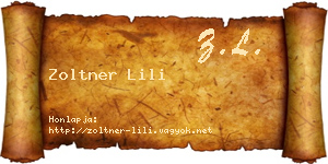 Zoltner Lili névjegykártya
