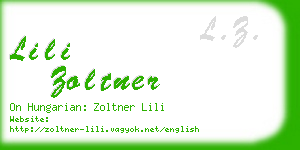 lili zoltner business card